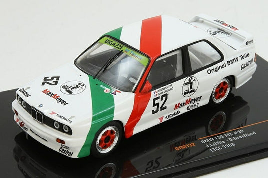 BMW M3 E30 52号車 Bigazzi BMW ETCC 1988 J.Laffite O.Grouillard/ IXO 1/43 ミニカー