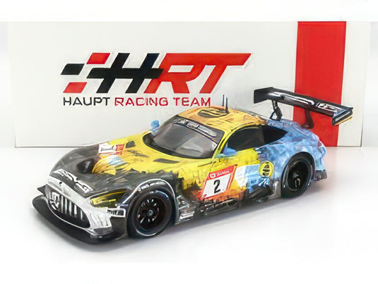 MERCEDES BENZ AMG GT3 EVO TEAM HRT N 2 24h NURBURGRING 2020 YELMER BUURMAN HUBERT HAUPT NICO BASTIAN PHILIP ELLIS YELLOW BLUE BLACK/IXO 1/18ミニカー