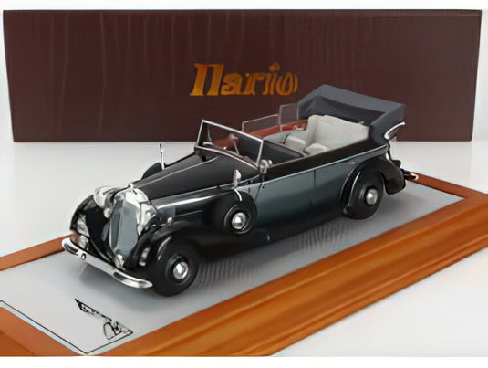 HORCH  951A PULLMAN ORIGINAL CAR CABRIOLET OPEN 1938  BLACK GREEN MET/ILARIO 1/43ミニカー