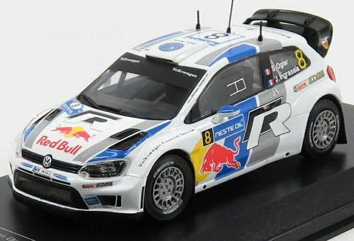 VOLKSWAGEN POLO R WRC チーム VW モータースポーツ N 8 ラリー フィンランド 2013 S.オジェ J.イングラシア ホワイト ブルー グレー/ IXO 1/43 ミニカー