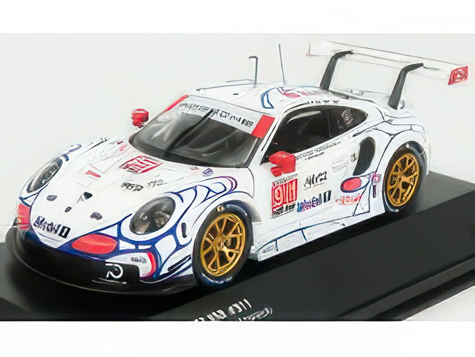 PORSCHE 911 991 RSR TEAM PORSCHE GT N 911 WINNER GTLM CLASS PETIT LE MANS ROAD ATLANTA 2018 P.PILET N.TANDY F.MAKOWIECKI WHITE/IXO 1/43ミニカー