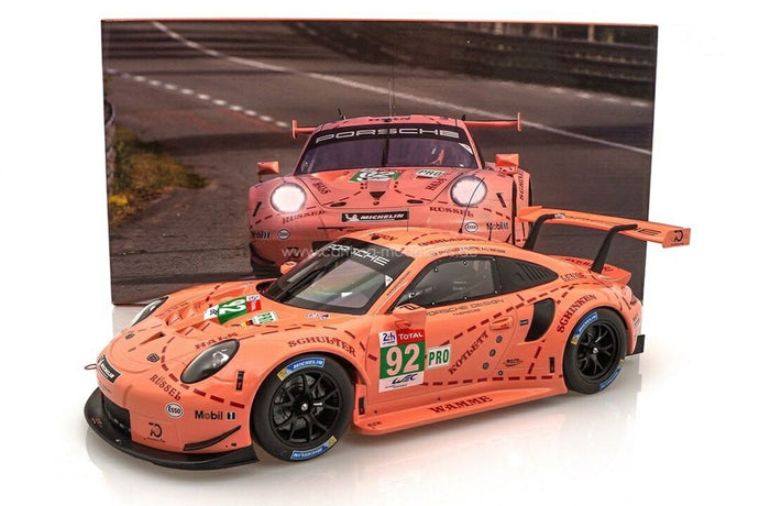 【予約】PORSCHE 911 991 RSR TEAM PORSCHE GT #92 ルマン24時間 LMGTE Pro優勝 ピンクピッグトリビュート 2018 クリステンセン/エストレ/ヴァントール ピンク / IXO 1/12 ミニカー