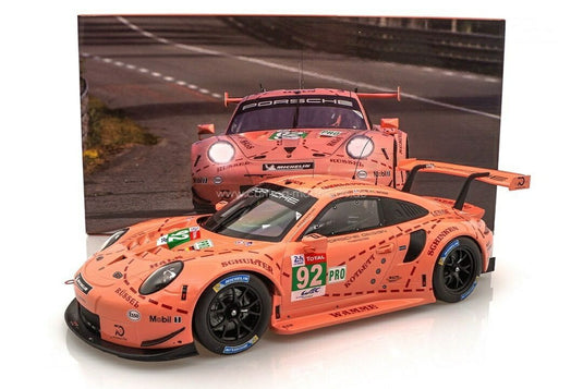 【予約】PORSCHE 911 991 RSR TEAM PORSCHE GT #92 ルマン24時間 LMGTE Pro優勝 ピンクピッグトリビュート 2018 クリステンセン/エストレ/ヴァントール ピンク / IXO 1/12 ミニカー
