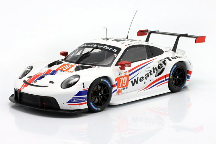【予約】PORSCHE 911 991-2 RSR-19 チーム WEATHERTECH N 79 24h ルマン 2021 E.バンバー C.マクニール L.ヴァントール ホワイト/ IXO 1/18 ミニカー