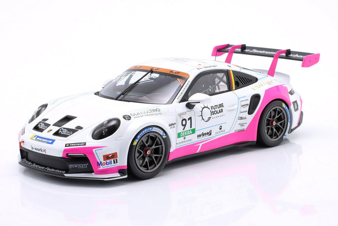 【予約】PORSCHE 911 992.2 GT3 TEAM PADERBORN #91 ポルシェカレラカップドイツ 2025 G.トゥッカログル ホワイト/ピンク / IXO 1/18 ミニカー