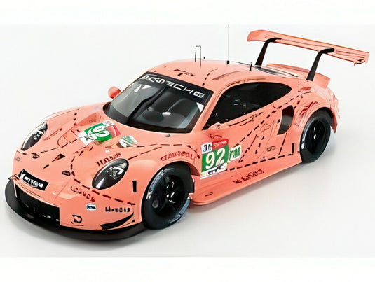 【予約】PORSCHE 911 991 RSR ピンクピッグ N92 2018年 ルマン24時間 LMGTE Pro 優勝 M.クリステンセン K.エストレ L.ファントール ピンク/ IXO 1/18 ミニカー