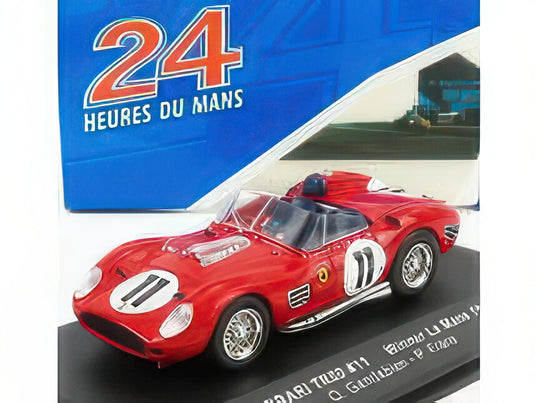 FERRARI 250TR TESTAROSSA 3.0L V12 SPIDER TEAM SCUDERIA FERRARI SPA N 11 WINNER 24h LE MANS 1960 P.FRERE O.GENDEBIEN RED/IXO 1/43ミニカー