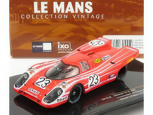 PORSCHE 917K 4.9L TEAM SALZBURG N 23 WINNER 24h LE MANS 1970 HANS HERRMANN RICHARD ATTWOOD RED WHITE/IXO 1/43ミニカー