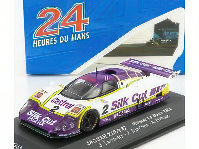 JAGUAR XJR9 7.0L V12 TEAM TOM WALKINSHAW RACING N 2 WINNER 24h LE MANS 1988 J.DUMFRIES J.LAMMERS A.WALLACE WHITE VIOLET/IXO 1/43ミニカー
