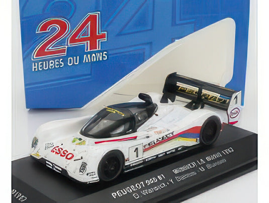 PEUGEOT 905 EVO1bis TEAM PEUGEOT TALBOT SPORT N 1 WINNER 24h LE MANS 1992 D.WARWICK Y.DALMAS M.BLUNDELL WHITE BLACK/IXO 1/43ミニカー