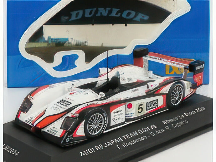 AUDI R8 3.6L TURBO V8 TEAM GOH AUDI SPORT JAPAN N 5 WINNER 24h LE MANS 2004 T.KRISTENSEN S.ARA R.CAPELLO WHITE RED/IXO 1/43ミニカー