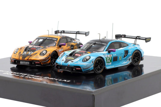 Porscheポルシェ 911 GT3 R 24時間ルマン LMGT3 2024 2025 2台セット オレンジ ライトブルー #91 #92 / IXO 1/43 ミニカー