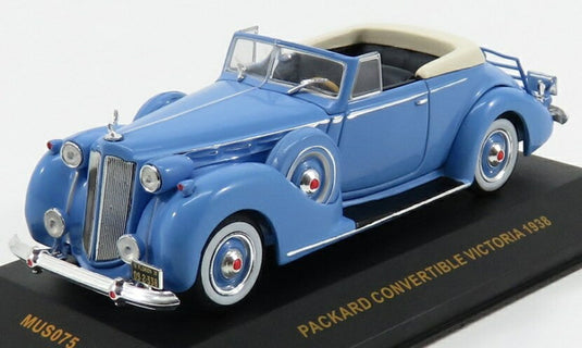 【予約】 Packardパッカード Victoriaビクトリア Cabrioletカブリオレ Openオープン 1938 ライトブルー / IXO 1/43 ミニカー