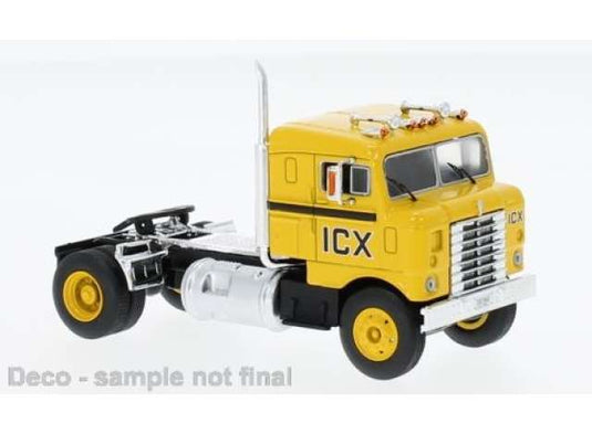 1950 ケンワース ブルノーズ ホワイト/イエロー トラクターヘッド / IXO 1/64 ミニカー