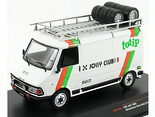 FIAT 242 バン TOTIP JOLLY CLUB アシスタンス ラリー 1985 ホワイト/グリーン/オレンジ/ IXO 1/43 ミニカー