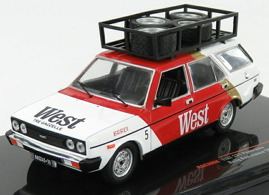 【予約】Fiatフィアット 131 パノラマ アシスタンス ラリー チームウェスト 1979 ホワイト レッド SW - STATION WAGON / IXO-MODELS 1/43 ミニカー