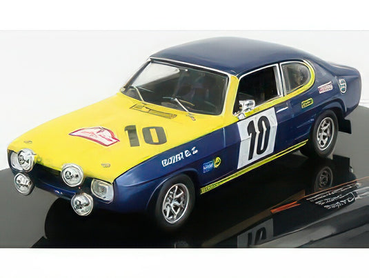 【予約】FORD カプリ 2600 RS N 10 ラリー ポルスキ 1972 W.ロール ブルー イエロー/ IXO 1/43 ミニカー