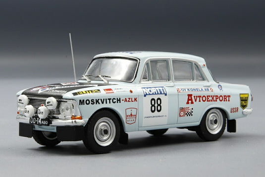 Moskvitsch AZLK 88号車 1000湖ラリー 1973 V.Boubnov A.Pechenkin/ IXO 1/43 ミニカー