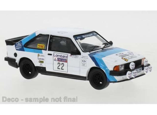 1993 Ford Escort MKIII RS 1600i No.22 RACラリー エイトケン-ウォーカー/モーガン ホワイト/ブルーミニカー/ IXO1/43