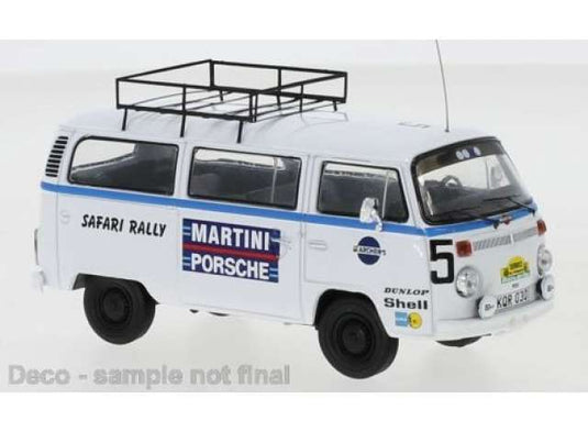 1978 Volkswagen T2 Bus チーム ポルシェ Martini サファリラリー アシスタンスバン ホワイトミニカー/ IXO1/43