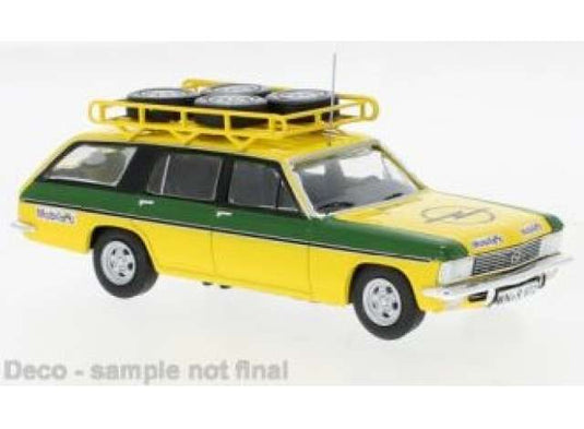 Opel Admiral B Caravan Team-Irmscher、イエロー/グリーン/ IXO 1/43 ミニカー