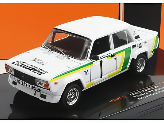 LADA FIAT 2105 VFTS N1 ラリーヴルタヴァ 1988 V.ブラフナ P.ショヴァネク ホワイトグリーンイエロー/ IXO 1/43 ミニカー
