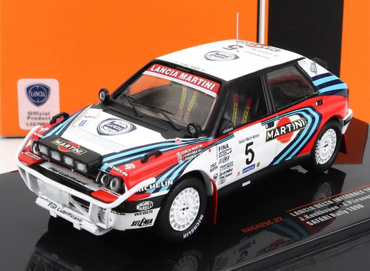 【予約】 Lanciaランチア Deltaデルタ Integraleインテグラーレ 16V Martiniマルティーニ night version No.5 2nd Rally Safar / IXO 1/43 ミニカー