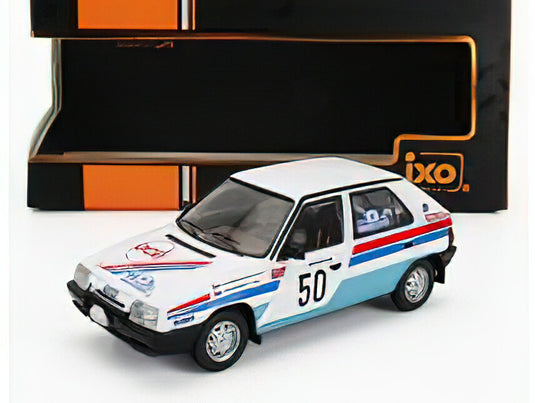 SKODA - FAVORIT 136L N 50 RALLY BOHEMIA 1983 VLADIMIR BERGER - OTTO JAKUBEC - WHITE LIGHT BLUE /IXO 1/43 ミニカー
