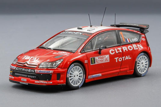 Citroen C4 WRC No. 1 Winner Monte Carlo 2007 S. Loeb-D. Elena/ IXO 1/43 ミニカー