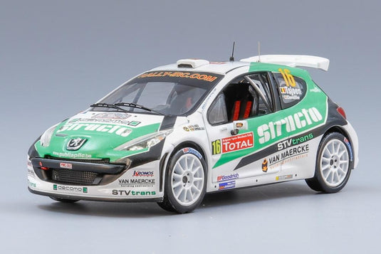 Peugeot 207 S2000 No.16 Belgium Ypres Rally 2009 Tsjoen / Chevallier/ IXO 1/43 ミニカー