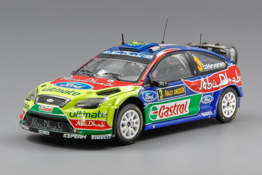 Ford Focus WRC No. 3 Winner Rally Sweden 2010 M.Hirvonen / J.Lehtinen/ IXO 1/43 ミニカー