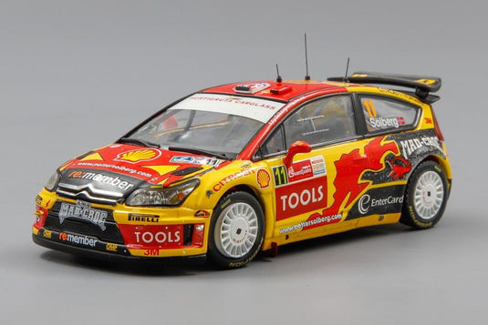 Citroen C4 WRC No. 11 2nd Rally Corona Mexico 2010 P.Solberg / D. Mills/ IXO 1/43 ミニカー