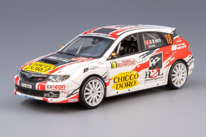 Subaru Impreza WRX STI No. 18 Chicco Doro Rallye Monte Carlo 2010 O.Burri S.Rey/ IXO 1/43 ミニカー
