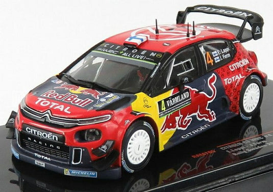 CITROEN C3 WRC チーム RED BULL N 4 ラリー スウェーデン 2019 E.ラッピ J.フェルム レッド イエロー グレー/ IXO 1/43 ミニカー