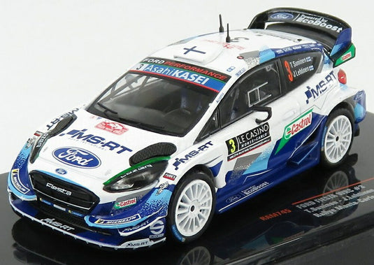 【予約】FORD フィエスタ WRC チーム M-SPORT N 3 ラリー モンテカルロ 8位 2020 T.スニネン J.レヒティネン 2トーンブルー ホワイト/ IXO 1/43 ミニカー