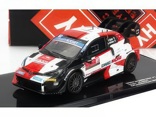 TOYOTA YARIS GR RALLY1 TEAM TOYOTA GAZOO RACING WRT N 1 2nd RALLY MONTECARLO 2022 SEBASTIAN OGIER BENJAMIN VEILLAS WHITE RED BLACK/IXO 1/43ミニカー