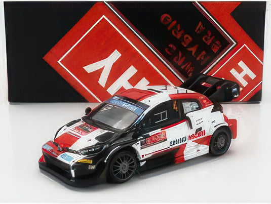 TOYOTA YARIS GR RALLY1 TEAM TOYOTA GAZOO RACING WRT N 3 RALLY YPRES 2022 LAPPI ESAPEKKA JANNE FERM WHITE RED BLACK/IXO 1/43ミニカー