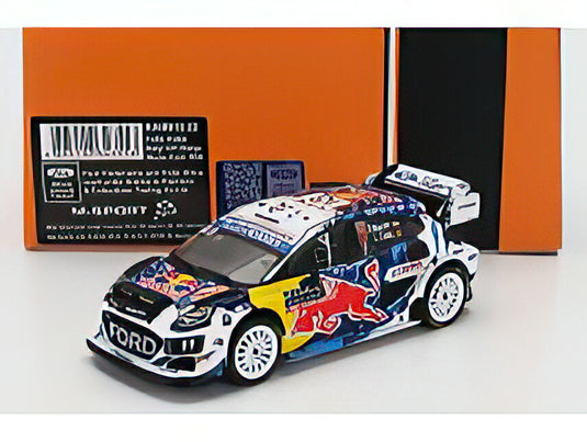 FORD ENGLAND PUMA RALLY1 TEAM M SPORT WRT N 13 RALLY MONTECARLO 2024 GREGOIRE MUNSTER LOUIS LOUKA WHITE BLUE YELLOW/IXO 1/43ミニカー