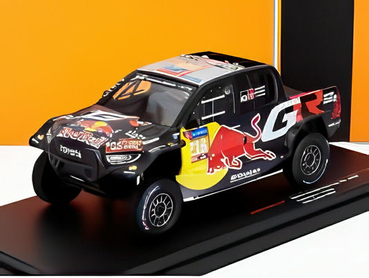 TOYOTA ハイラックス GR DKR EVO T1U ピックアップ チームガズーレーシング N216 ダカールラリー 2024 ブラックレッド/ IXO 1/43 ミニカー