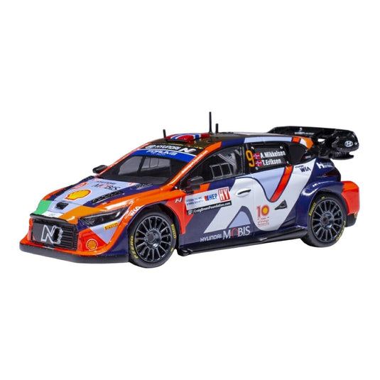 Hyundaiヒョンデ i20N WRC No.9 ラリークロアチア 2022 Mikkelsen-Eriksen ブルー/オレンジ/ホワイト / IXO 1/43 ミニカー