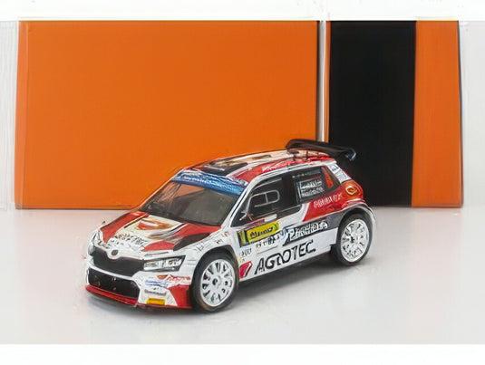 SKODA ファビア RALLY2 EVO チーム アグロテック SKODA N 4 ウィナー ラリー バルム 2022 ヤン・コペツキー ヤン・フロウセック ホワイト レッド ブラック/ IXO 1/43 ミニカー