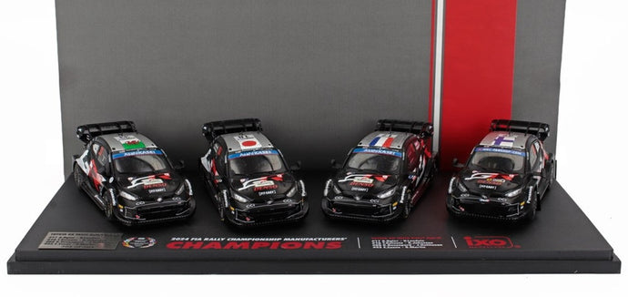 TOYOTA SET 4X FIA CHAMPIONS 2024 YARIS GR HYBRID チーム TOYOTA GAZOO RACING WRT N 17 N 18 N 33 N 69 ブラック/ IXO 1/43 ミニカー