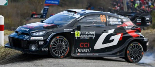 【予約】TOYOTA ヤリス GR ハイブリッド ラリー1 TEAM TOYOTA GAZOO RACING WRT #69 ラリーモンテカルロ 4位 2025 ロバンペラ/ハルットゥネン ブラック / IXO 1/43 ミニカー