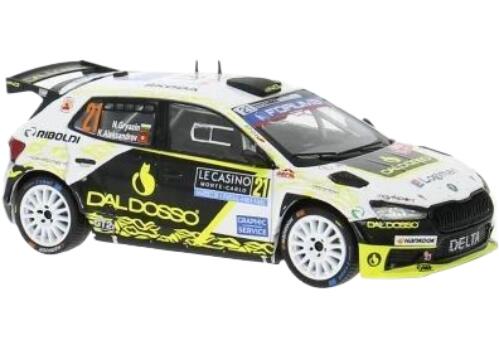 Rally Monte Carlo Skodaシュコダ Fabia RS Rally2 No.21 N. Gryazin K. Aleksandrov ミニカー /IXO 1/43