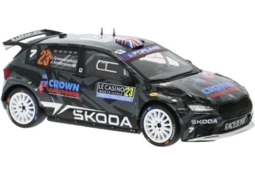 Rally Monte Carlo Skodaシュコダ Fabia RS Rally2 No.23 G. Greensmith J. Andersson ミニカー /IXO 1/43