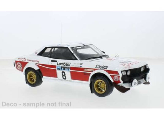 1977 トヨタ セリカ 2000 GT #8 H.Mikkola／A.Hertz RAC Rallye ホワイト／レッド/ IXO  1/18 ミニカー