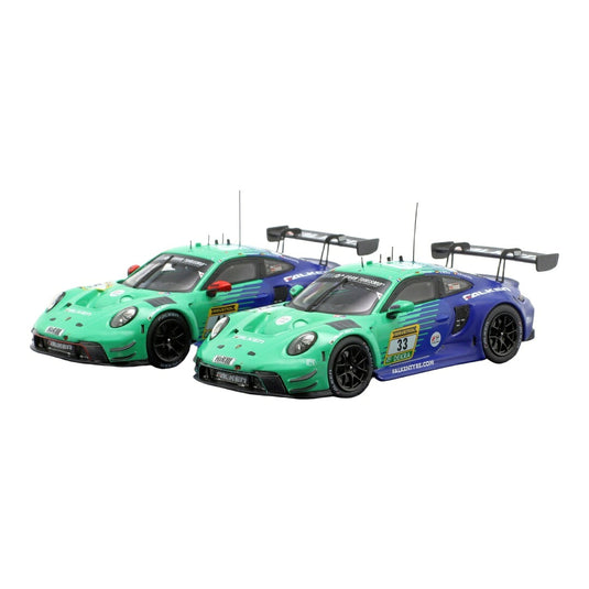 【予約】 Porscheポルシェ 911 992 GT3 R Team Falken Motorsports 24時間ニュルブルクリンク 2025 #44 #33 2台セット / IXO 1/43 ミニカー