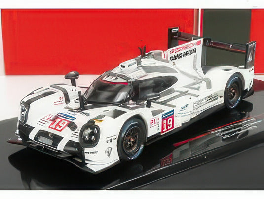 PORSCHE 919 HYBRID TURBO TEAM PORSCHE N 19 WINNER 24h LE MANS 2015 E.BAMBER N.TANDY N.HULKENBERG WHITE GREY BLACK/IXO 1/43ミニカー
