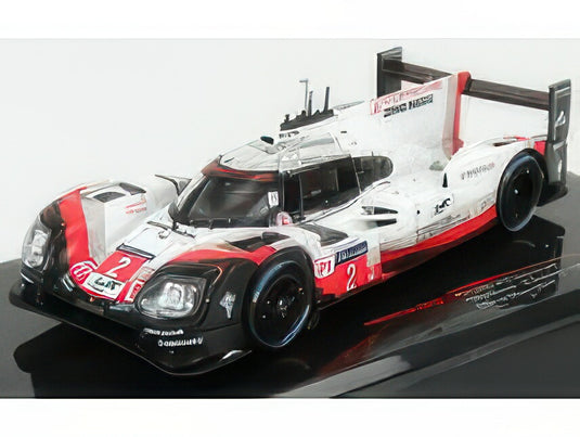 PORSCHE 919 HYBRID 2.0L TURBO V4 TEAM PORSCHE N 2 WINNER 24h LE MANS 2017 TIMO BERNHARD EARL BAMBER BRENDON HARTLEY WHITE RED BLACK/IXO 1/43ミニカー