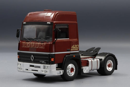 Renault R420 トラクタートラック 1986 ダークレッドメタリック/ IXO 1/43 ミニカー